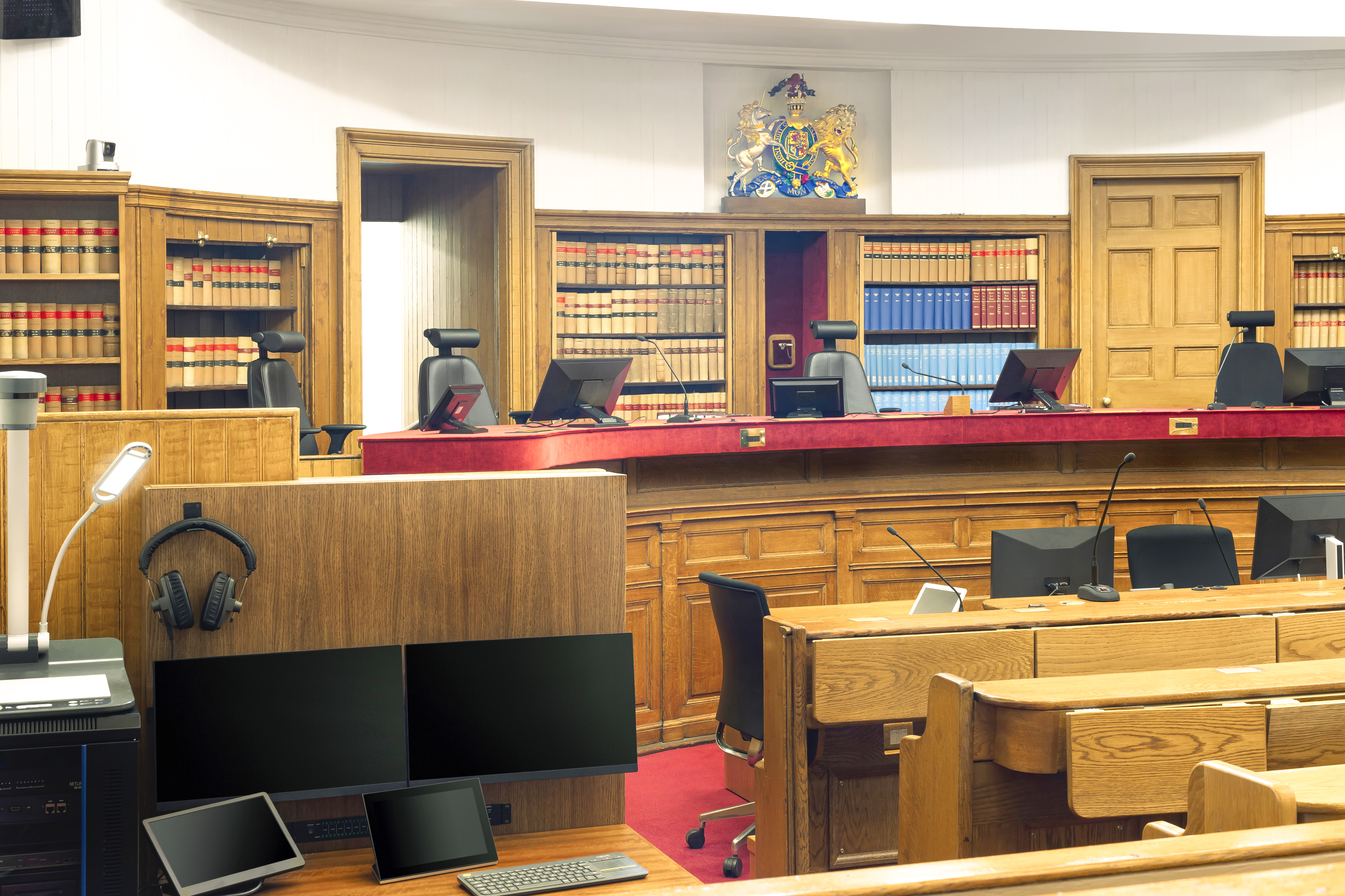 empty courtroom in Parliament House